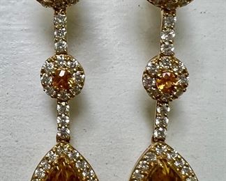 18K & Citrine Earrings