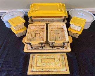 02 Temptations Bakeware Set  Porcelain Stew Dishes 