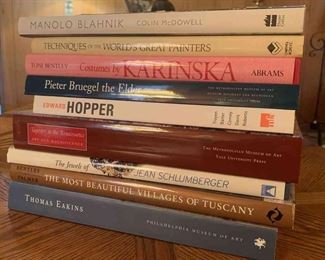 Assorted Vintage Art Design Coffee Table Books Manolo Blahnik, Tuscany, Karinska, The Met 