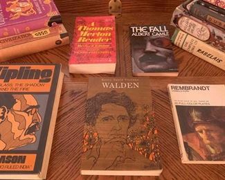 Assorted Vintage Books Kipling, Albert Camus, Rembrandt, Coffee Table 