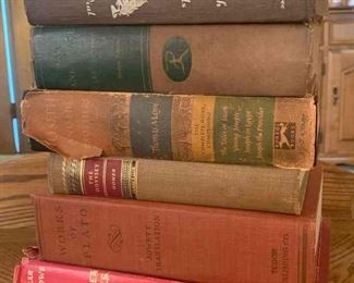 Assorted Vintage Hardback Books Kipling, Tolstoy, Homer, Plato