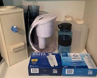 Brita Water Filter Pitcher More Smokey Blue Glassware, Filter Replacements, Bread Box