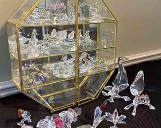 Crystal Figurines And Curio Display Case 