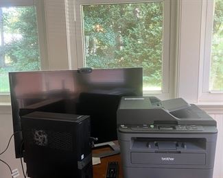 Dell Desktop Computer And Brother Printer 