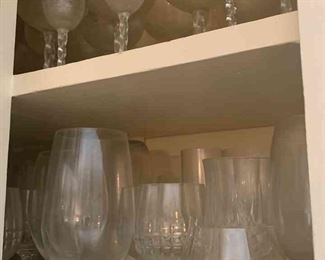 Mystery Lot Assorted Clear Glassware Wine, Barware, Cut Glass