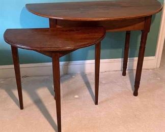 Pair Of Demilune Tables 