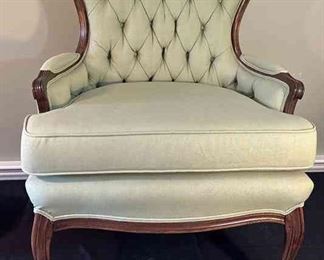 Sage Wingback Tufted Arm Chair 