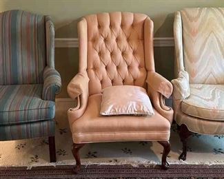 Set Of Three Mismatch Arm Chairs 