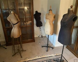 Victorian dress making forms -- one dated 1865