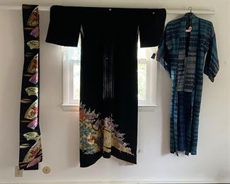 Kimono, belt and evening wear