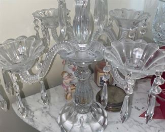 Glass candelabra 