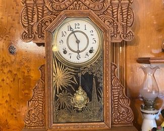 Oak kitchen clock