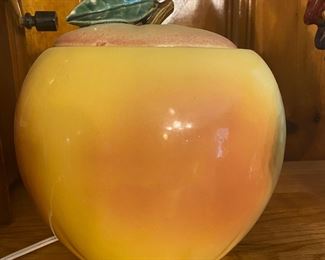 McCoy Apple cookie jar, chip on lid