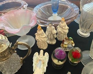Some Depression Glass, EAPG, vintage serving dishes, doo dads