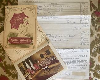Vintage paperwork for living room furniture