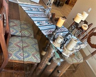 Beautiful Rustic dining table and 6 chairs-call us to preview this item!  We are pre selling it! 