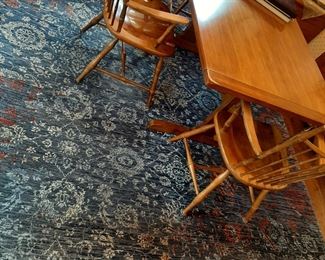 Table with two leaves, protective boards, 4 chairs