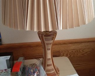Handmade wooden lamp