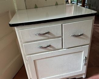 Vintage Porcelain Top Kitchen Cabinet