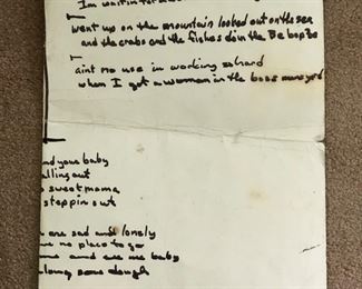 Hand Written Stage Lyrics 