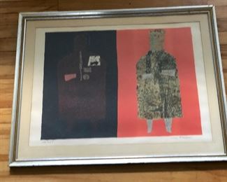  Max Papart, “Chant Framed/Matted/Signed/Numbered Color Lithograph