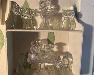 Glass owl collection