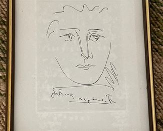 Original Picasso Etching “ Pour Roby”