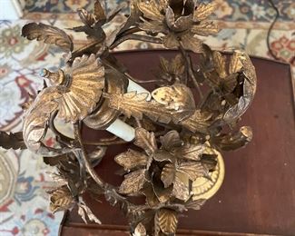 MCM Brass Gilt Chandelier 