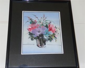 Watercolor on silk, H. Pham