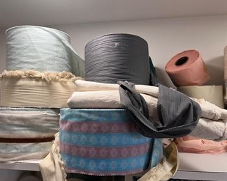 Sample of sewing material bolts