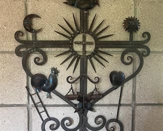 Mexican cast iron wall art