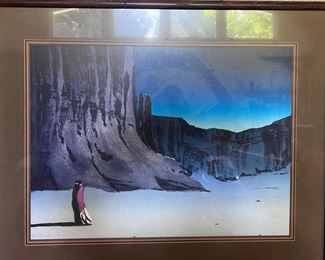 Navajo framed lithograph signed by RC Gorman