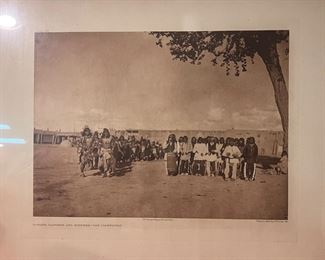 Dancers and Singers - San Ildefonso, framed photogravure from E.F. Curtis photograph circa 1905