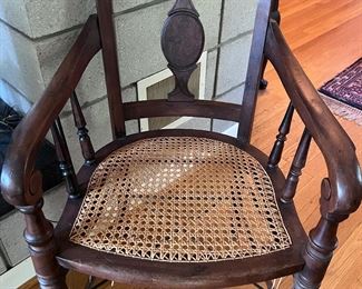 Antique lattice seat chair