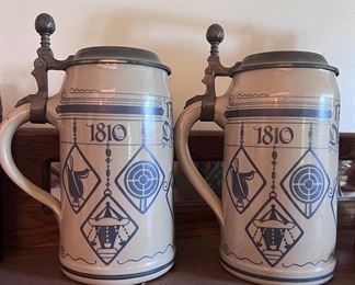 Vintage German beer steins