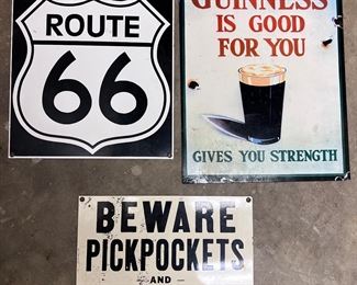Reproduction metal signs