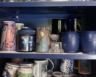 Assorted mugs and glasses