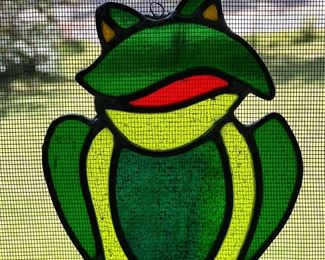 Stained glass frog