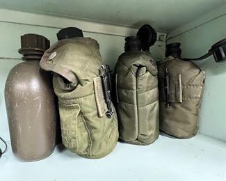 Antique military water bottles