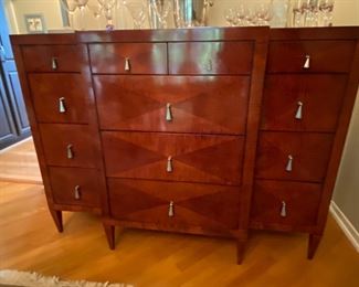 Michiel Vanderbyl  For Baker Archetype Chest Dresser

Archetype Collection 

13 Dovetail Drawers and 6 Legs 

55 3/4” Width
20 1/4” Depth
42” Height 