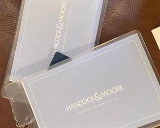 Hancock and Moore Nail Head Accent Studded Leather Lounge Chair with Matching Ottoman