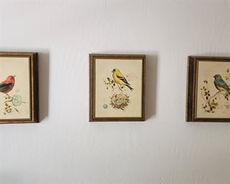 Framed Art Prints Gilded Songbirds 2, 3, & 4 by Chad Barrett