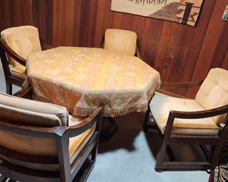 Perfect table and rolling Chairs for Cards....