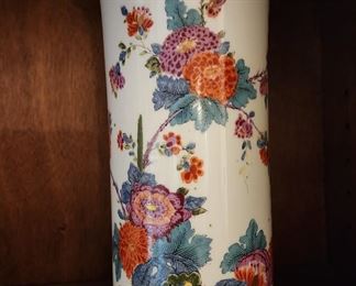 Vintage Lenox Saxony Vase Hand Made, Hand Painted, Trimmed In 24 Karat Gold Gild,