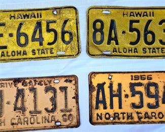HAWAII & NC LICENSE PLATES