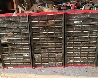 3 HARDWARE CABINETS W SCREWS