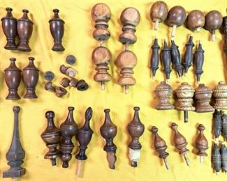 LOT OF ASSORTED WOOD FINIALS