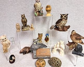 OWL FIGURINES LOT