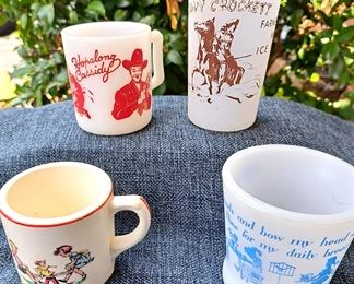 HOP A LONG CASSIDY DAVEY CROCKETT & CHILDRENS CUPS