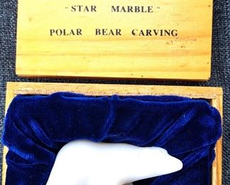 STAR MARBLE CARVED POLAR BEAR